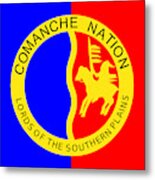 Tribal Flag Of The Comanche Nation Metal Print