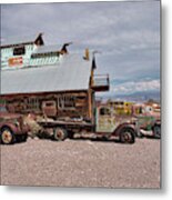 Trucks Lined Up In Nelson Metal Print
