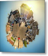 Tuesday Market Place Mini Planet Metal Print