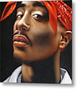 Tupac, 2pac Portrait Metal Print