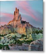 Twilight At Church Rock, Red Rock State Park, New Mexico Metal Print