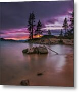 Twilight Lake Tahoe Metal Print