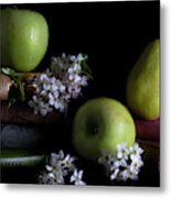 Two Apples And A Pear Metal Print