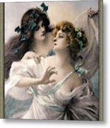Two Virgins By Edouard Bisson Metal Print