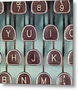 Typewriter Keys, Close-up Metal Print