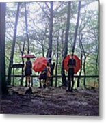 Umbrellas Metal Print