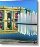 Union Station - Kansas City Fountain - Kc Chiefs Metal Print