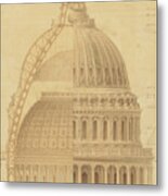 United States Capitol, Section Of Dome, 1855 Metal Print
