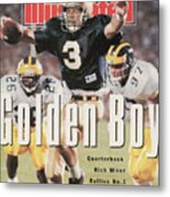 University Of Notre Dame Qb Rick Mirer Sports Illustrated Cover Metal Print