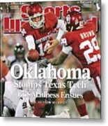 University Of Oklahoma Qb Sam Bradford Sports Illustrated Cover Metal Print