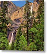 Upper And Lower Yosemite Falls Metal Print
