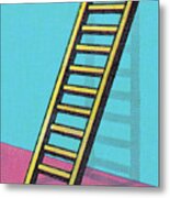 Upright Ladder Metal Poster
