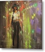 Urban Cowgirl Metal Print