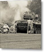 Us Army Forces Tank Battle Metal Print