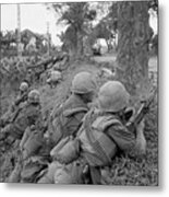 Us Marines Move Against Viet Cong Metal Print