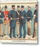 U.s. Navy Uniforms 1899 #3 Metal Print