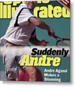 Usa Andre Agassi, 1999 French Open Sports Illustrated Cover Metal Print