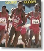 Usa Carl Lewis, 1984 Summer Olympics Sports Illustrated Cover Metal Print