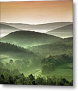 Usa, Maryland, Rolling Verdant Hills Metal Print