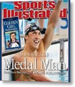 Usa Michael Phelps, 2004 Summer Olympics Sports Illustrated Cover Metal Print