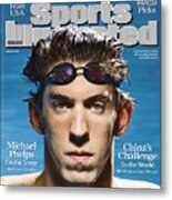 Usa Michael Phelps, 2008 Beijing Olympic Games Preview Sports Illustrated Cover Metal Print