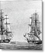 Uss Perry Captures The Slave Ship Metal Print