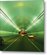 Vehicles Passing Through A Tunnel, Bay Metal Print