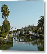 Venice California Houses And Canals Metal Print