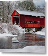 Vermont Covered Bridge Metal Print