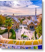 View Of The City From Park Guell Metal Print