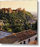 View On Alhambra At Sunset Metal Print