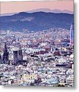 View Over Barcelona Metal Print