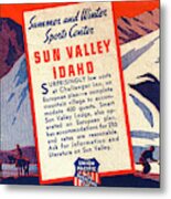 Vintage Ad For Sun Valley Idaho Metal Print