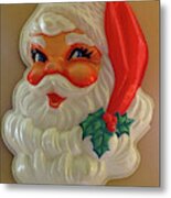 Vintage Light-up Santa Metal Print