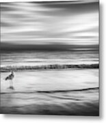 Waiting For The Sun Dreamscape In Black And White Metal Print