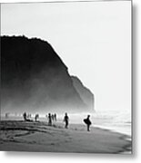 Waiting For Wave Metal Print