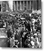 Wall Street After Crash Metal Print