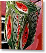 Warped Tractor Tire As A Box Metal Print