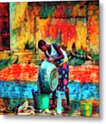 Wash Day African Art Metal Print