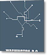Washington, D.c Subway Map Metal Print