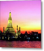 Wat Arun Temple Bangkok Thailand Metal Print