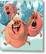 When Pigs Fly Metal Print