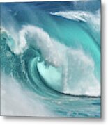 When The Ocean Turns Into Blue Fire Metal Print