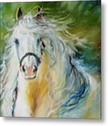 White Cloud The Andlusian Stallion Metal Print