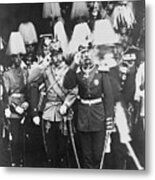 Wilhelm Ii And Emperor Joseph Salute Metal Print