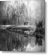 Willow  In Black And White Metal Print