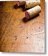 Wine Corks Background Metal Print