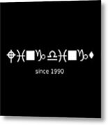 Wingdings Since 1990 - White Metal Print