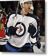 Winnipeg Jets V Chicago Blackhawks Metal Print