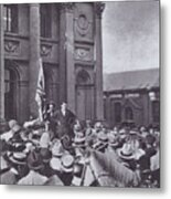 Winston Churchill Addressing A Crowd In Durban, South Africa, In 1899 Metal Print